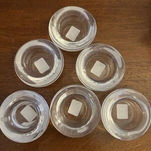 Crate&Barrel Clear Glass Candle Holders